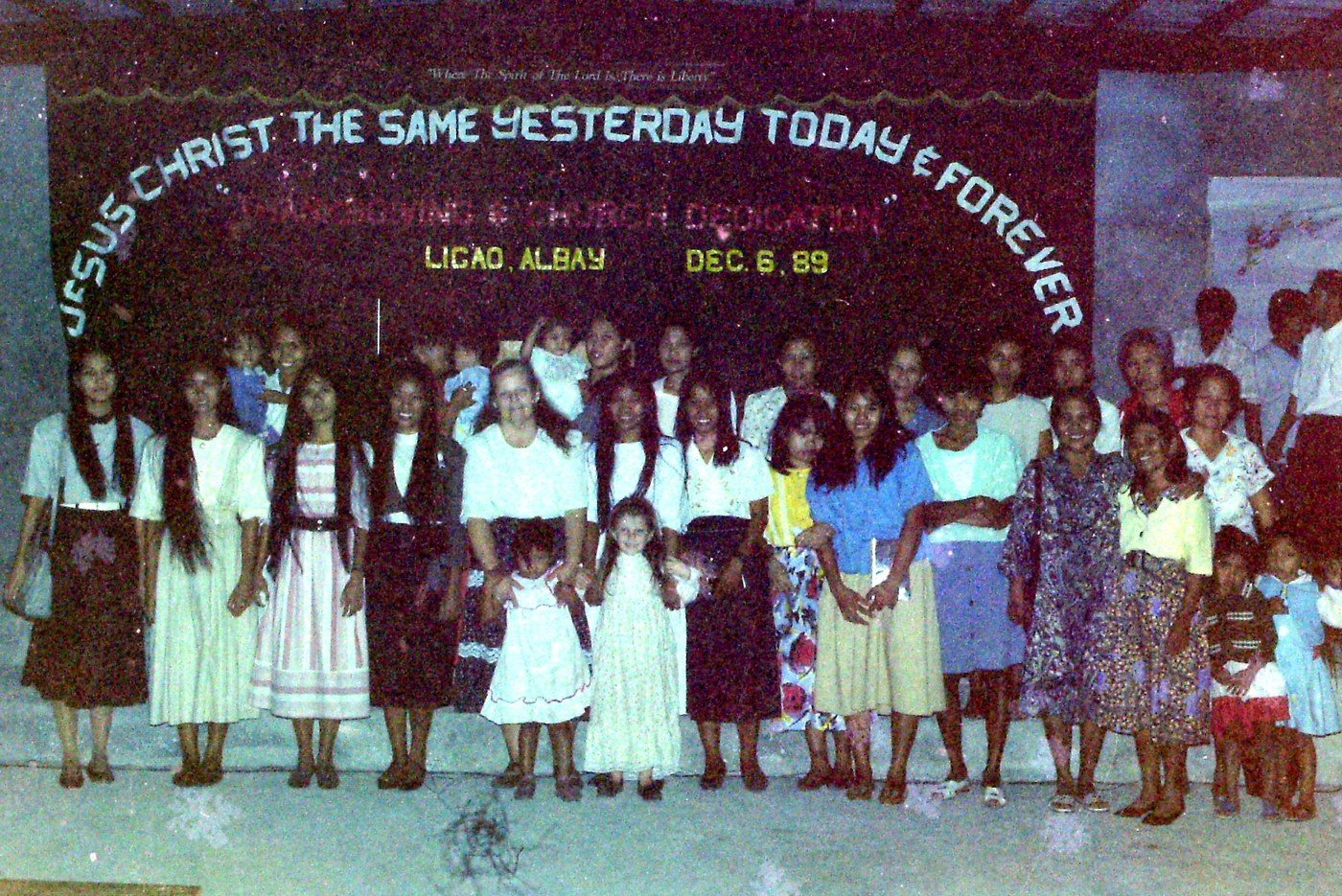 Thanksgiving and church dedication, Ligao, Albay, December 6, 1989.