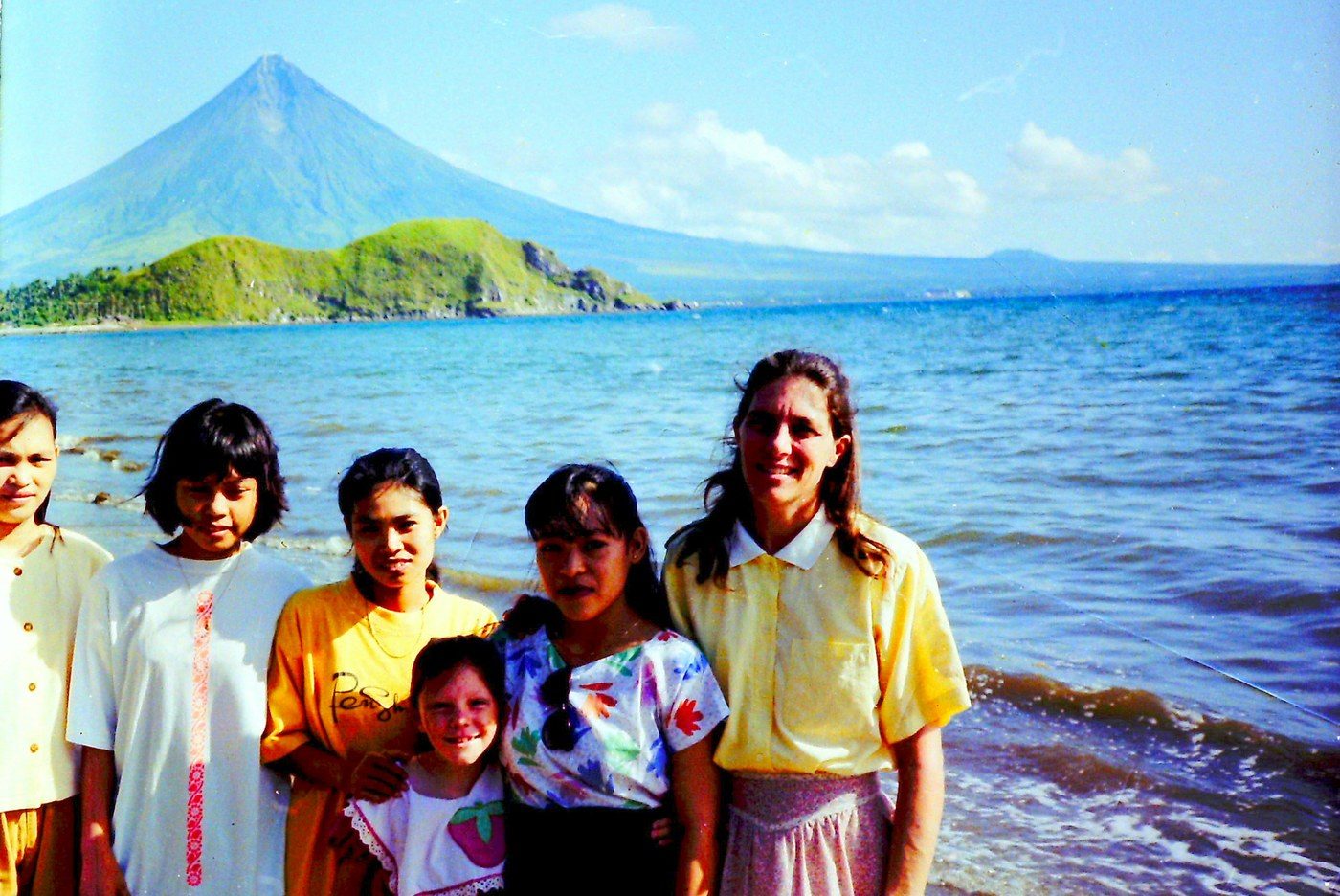 On the shore in Albay, 1990–1993.