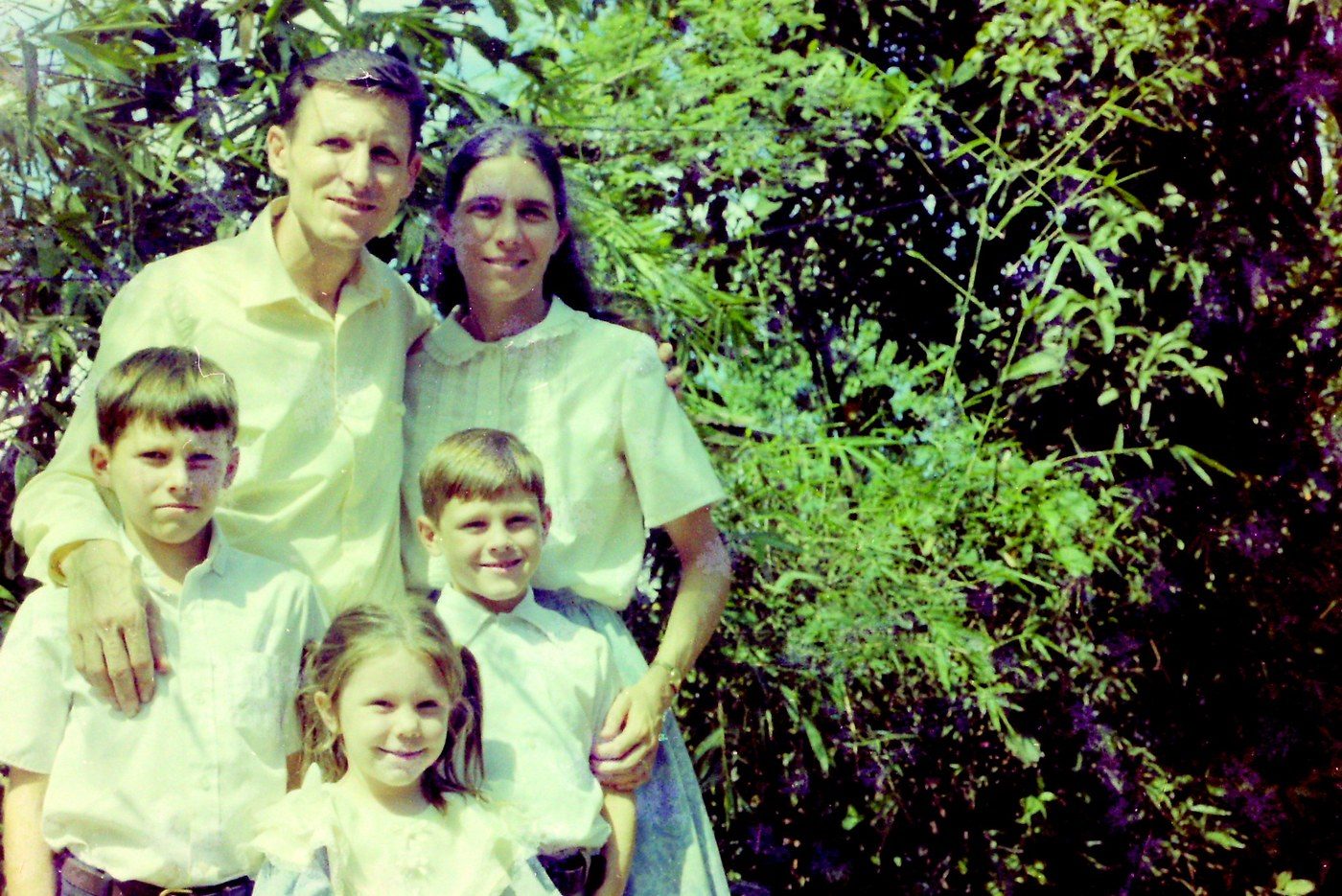 My father and mother with my brothers and me in the Philippines, 1989–1990.