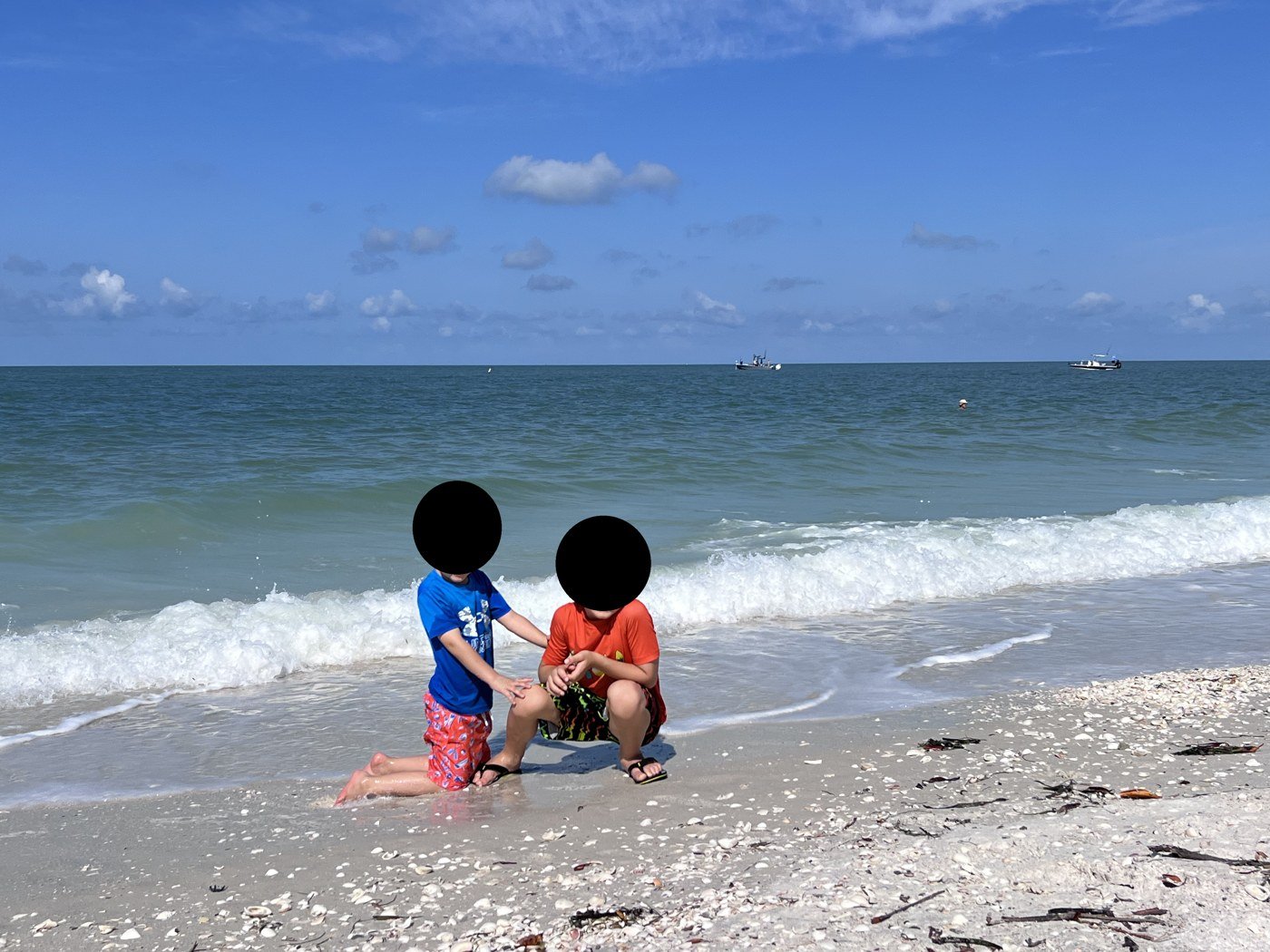 My boys on the beach, May 2022.