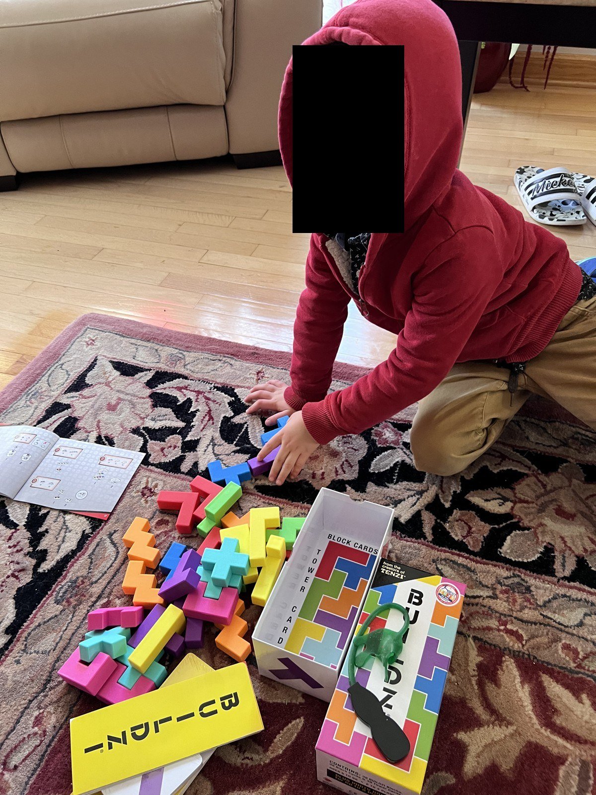 One of my boys with his blocks, November 2022.