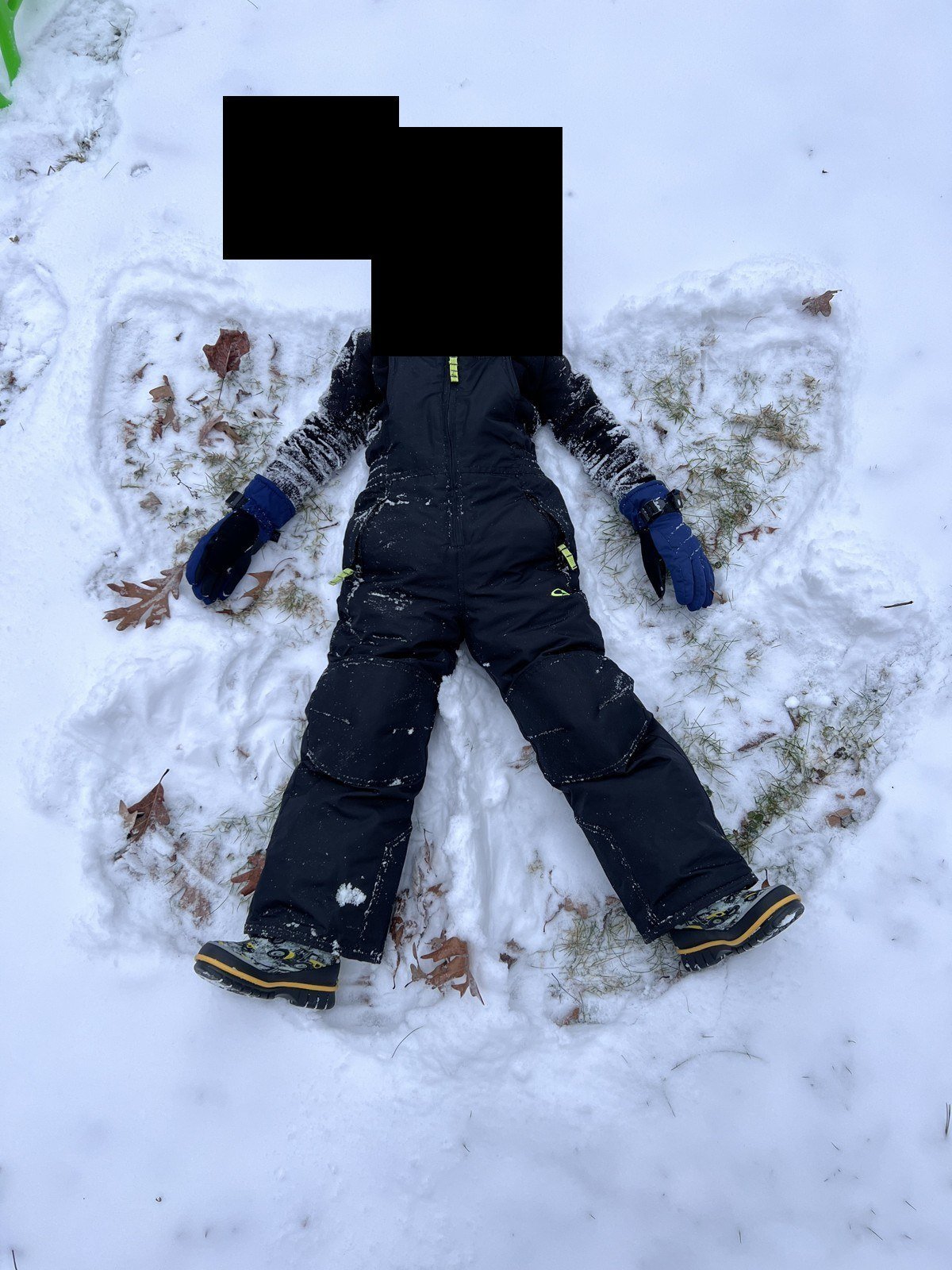 A snow angel, December 2022.