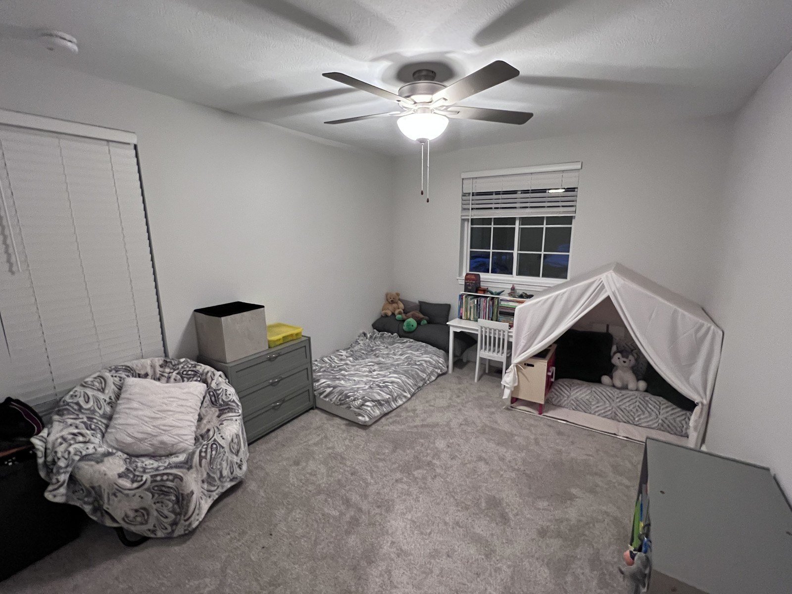 The boys' room at my new place, January 2023.