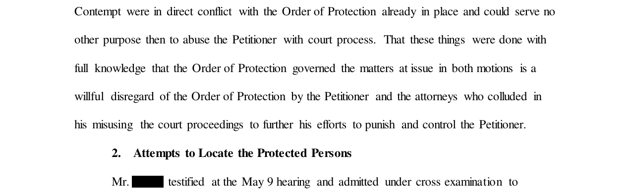 Motion for contempt page 3 excerpt